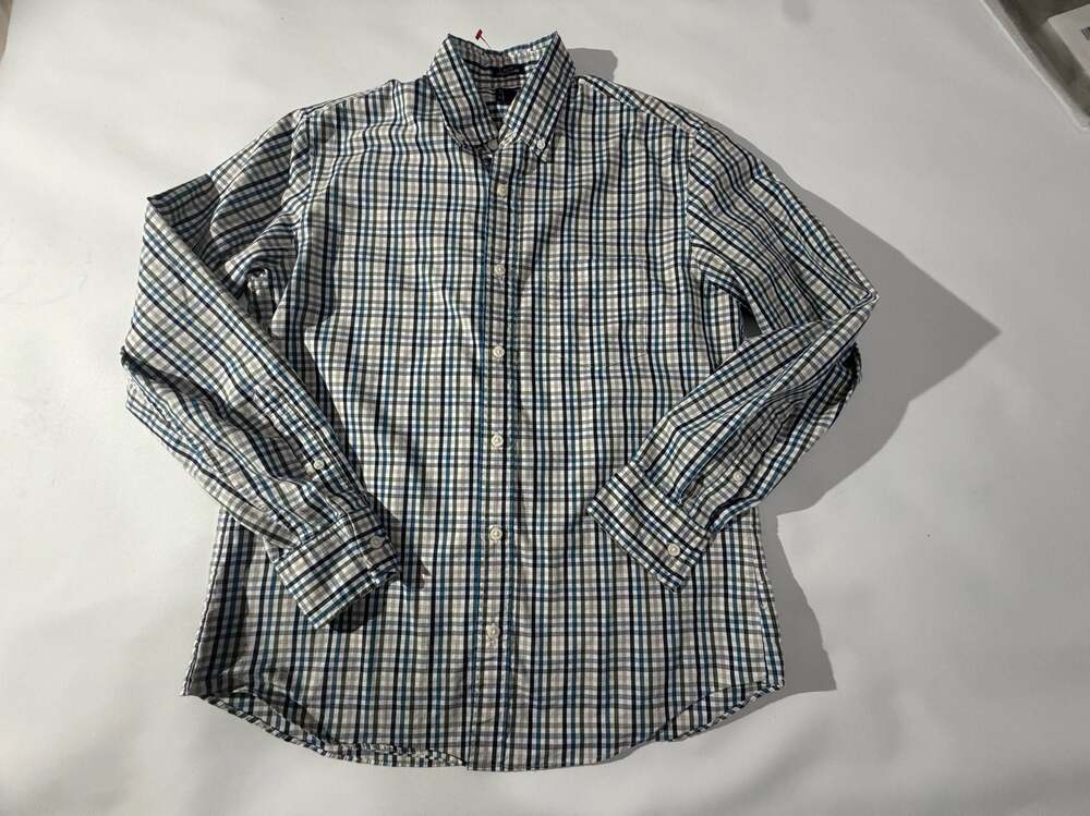 J.Crew Slim Untucked Performance Plaid Button Down Shirt Mens M